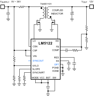 LM5122-Q1 Non Isol Synch Flyb.gif